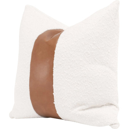 The Split Decision 20" Essential Pillow (Set of 2) by Essentials For Living. Made from 96% polyester - 4% acrylic fabric, top grain leather, down in a modern style.