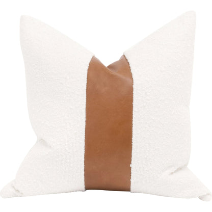 The Split Decision 20" Essential Pillow (Set of 2) by Essentials For Living. Made from 96% polyester - 4% acrylic fabric, top grain leather, down in a modern style.