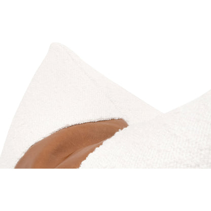 The Split Decision 20" Essential Pillow (Set of 2) by Essentials For Living. Made from 96% polyester - 4% acrylic fabric, top grain leather, down in a modern style.