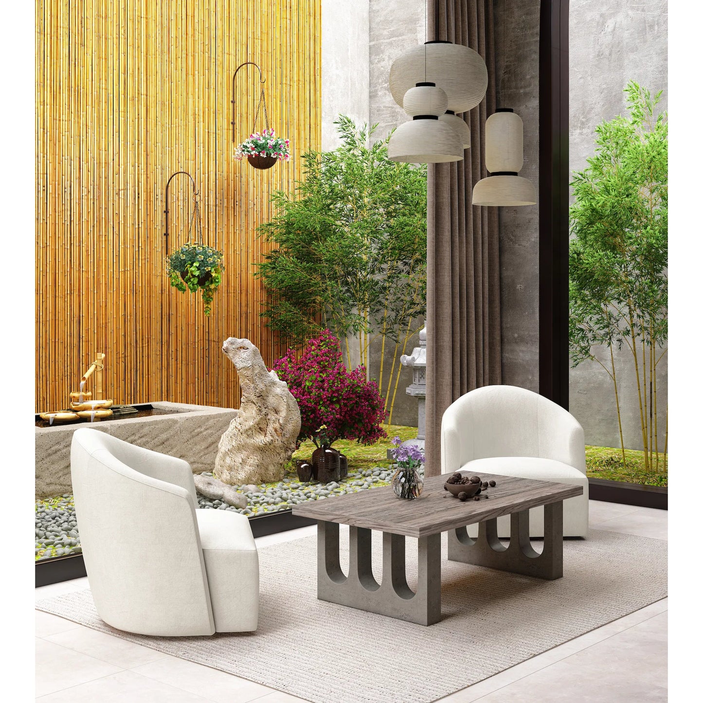 006 SI-2263379 | Lifestyle | Bastion Swivel Chair, H-Pearl by A.R.T. Furniture in pearl. Made from polyester in a transitional style.