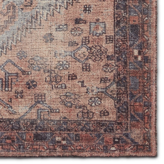 Theo THO01 Rug by Jaipur Living in red. Made from 60% pet yarn 40% cotton in a unique style.