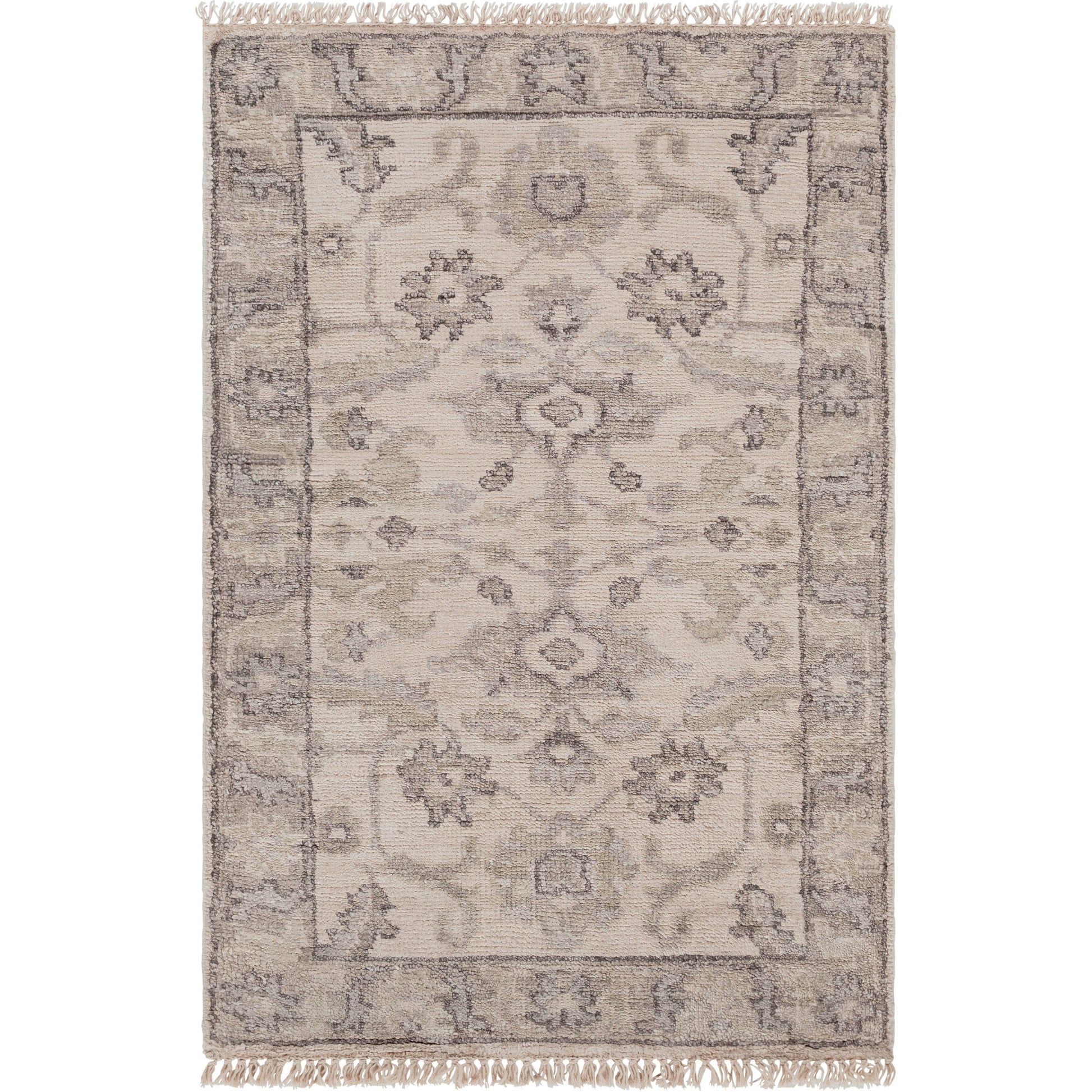 Theodora Rug - 12938 by Surya in gray, light brown, dark brown, light gray. Made from unique in a unique style.