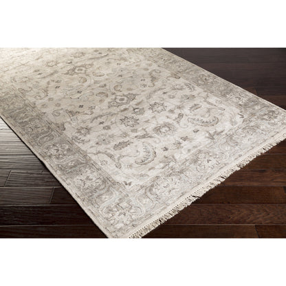 Theodora Rug - 12938 by Surya in gray, light brown, dark brown, light gray. Made from unique in a unique style.