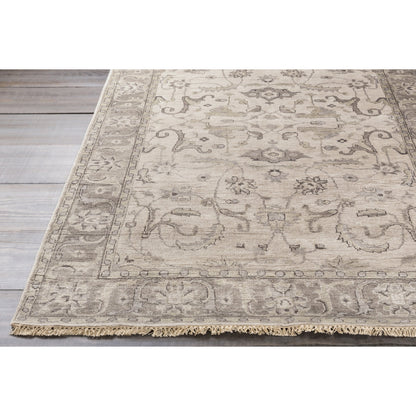 Theodora Rug - 12938 by Surya in gray, light brown, dark brown, light gray. Made from unique in a unique style.