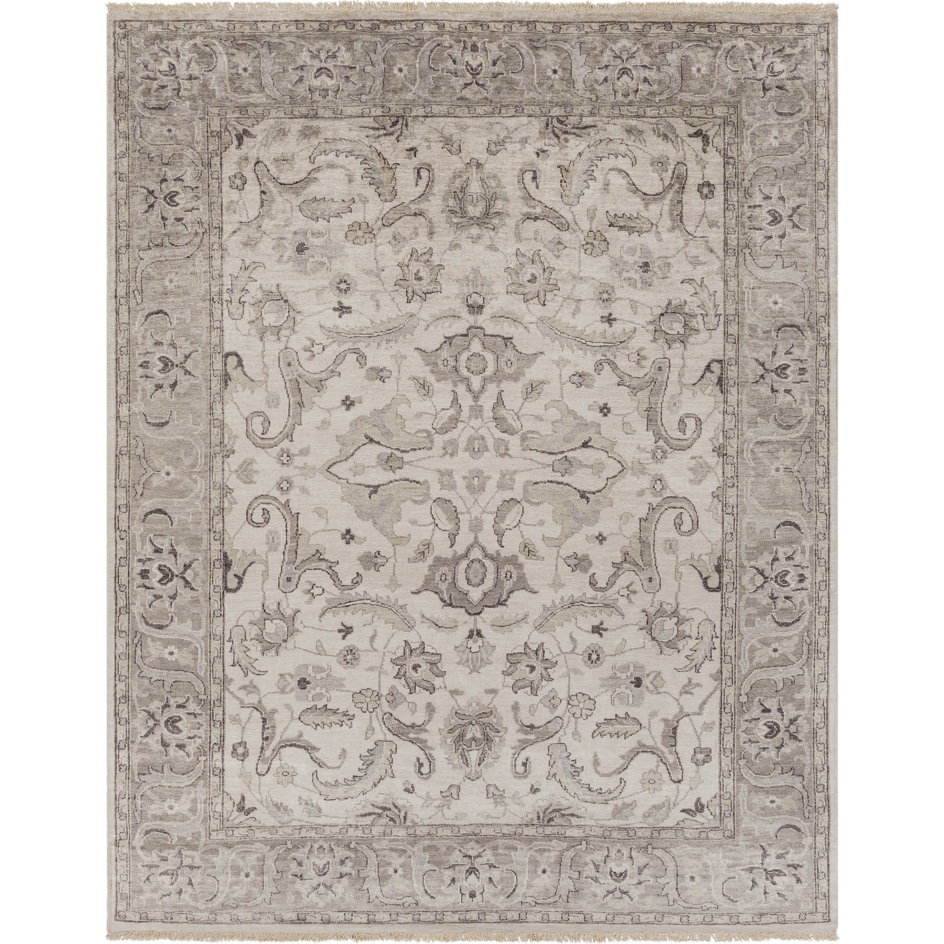 Theodora Rug - 12938 by Surya in gray, light brown, dark brown, light gray. Made from unique in a unique style.