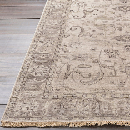 Theodora Rug - 12938 by Surya in gray, light brown, dark brown, light gray. Made from unique in a unique style.