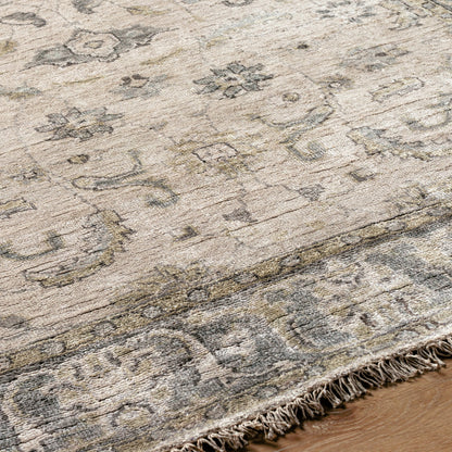 Theodora Rug - 12938 by Surya in gray, light brown, dark brown, light gray. Made from unique in a unique style.