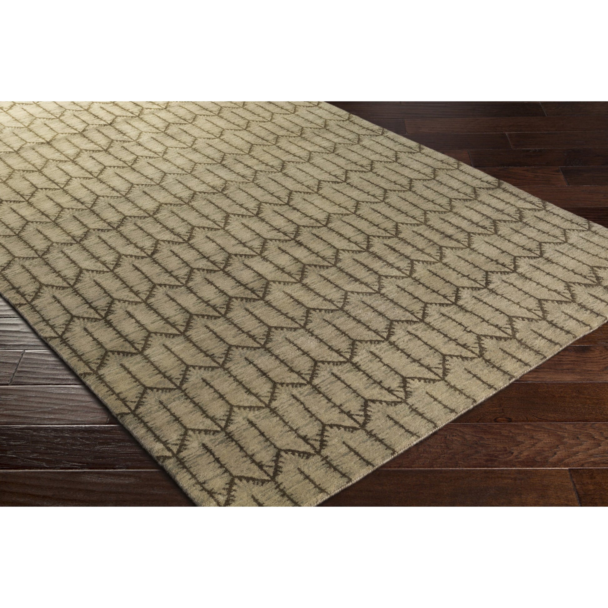 Thompson Rug - 13166 by Surya in beige, olive. Made from 100% wool in a unique style.