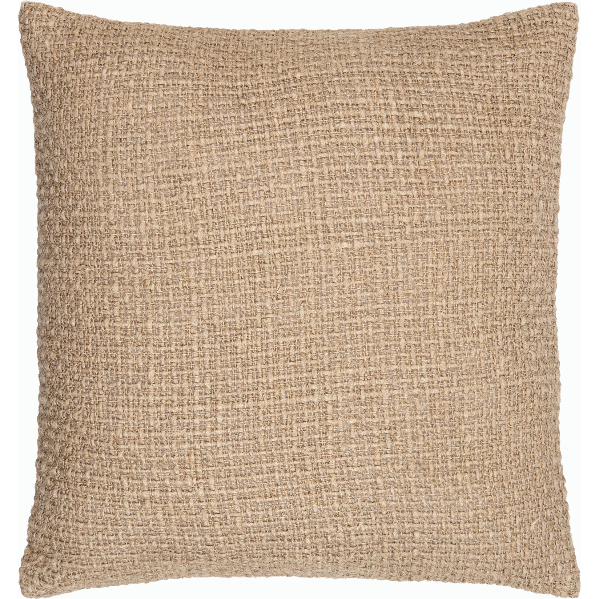 Thurstan Pillow - 481598 by Surya in beige, sandstone, taupe. Made from front: 100% linen, back: 100% cotton in a modern style.
