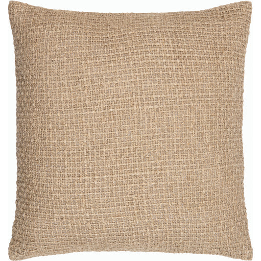 Thurstan Pillow - 481598 by Surya in beige, sandstone, taupe. Made from front: 100% linen, back: 100% cotton in a modern style.