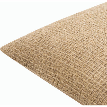 Thurstan Pillow - 481598 by Surya in khaki, grey, pearl, natural. Made from front: 100% linen, back: 100% cotton in a modern style.