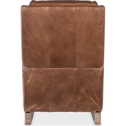 Relic Power Recliner with Power Headrest by Hooker Furniture in light wood. Made from unique in a traditional style.