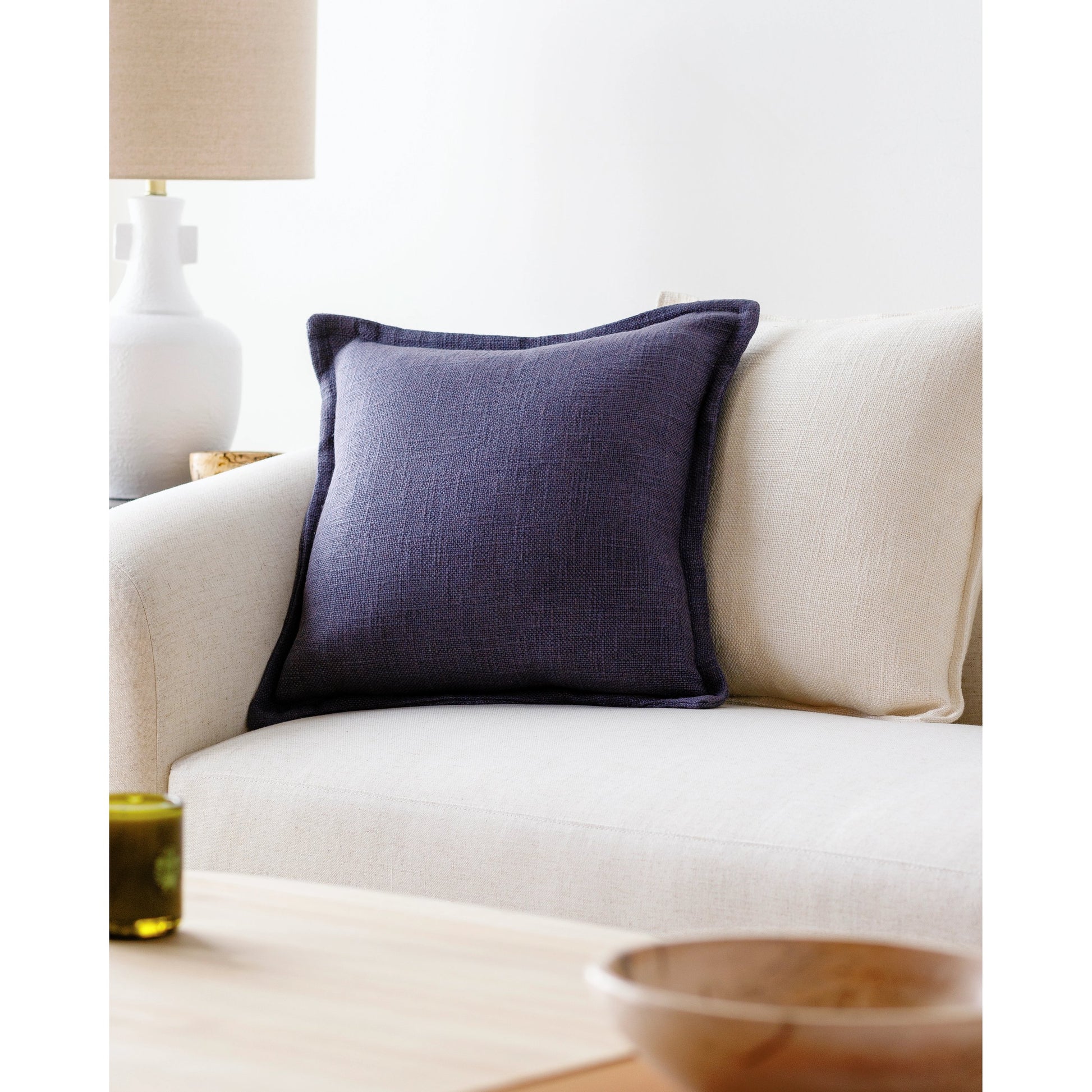 Thurman Pillow - 481585 by Surya. Made from front: 70% viscose, 30% linen, back: 70% viscose in a modern style.