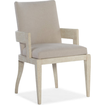 Cascade Arm Chair (Set of 2) by Hooker Furniture in beige and terrain, benavento. Made from fabric in a cottage & farmhouse style.