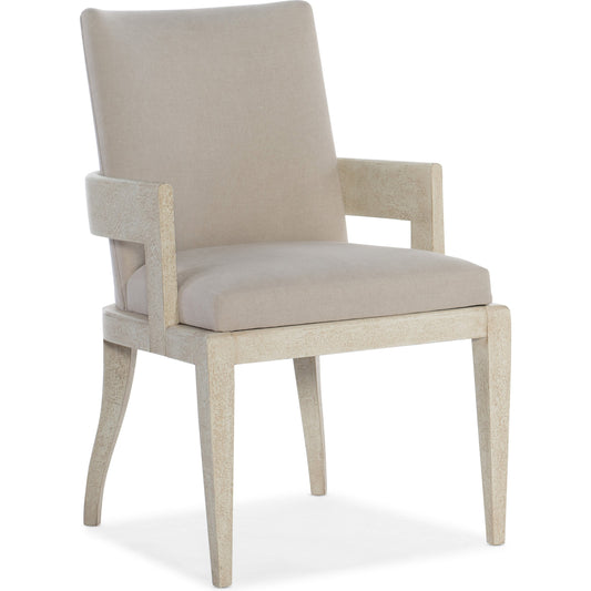Cascade Arm Chair (Set of 2) by Hooker Furniture in beige and terrain, benavento. Made from fabric in a cottage & farmhouse style.