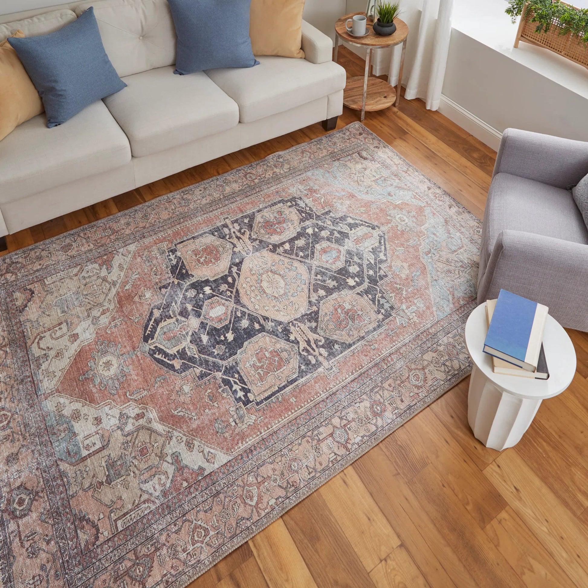 Percy Transitional Rug - 39ALF by Feizy in orange, brown, taupe. Made from polyester in a unique style.