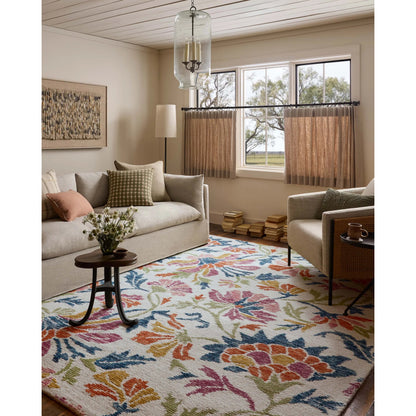 Tilly TIL-02 Rug by Loloi in ivory, multi. Made from 100% wool in a unique style.