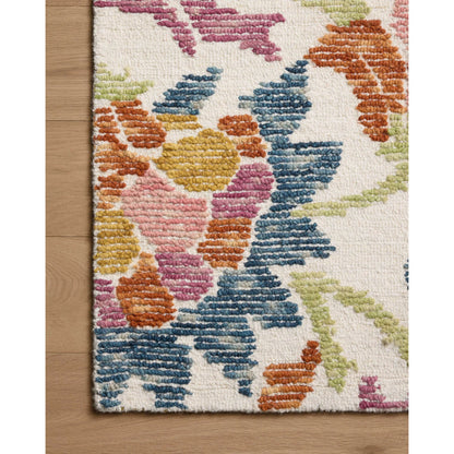 Tilly TIL-02 Rug by Loloi in ivory, multi. Made from 100% wool in a unique style.