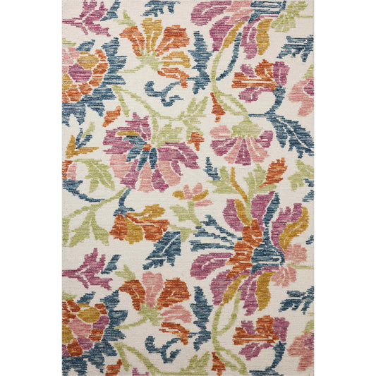 Tilly TIL-02 Rug by Loloi in ivory, multi. Made from 100% wool in a unique style.