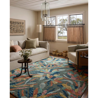 Tilly TIL-05 Rug by Loloi in green, multi. Made from 100% wool in a unique style.