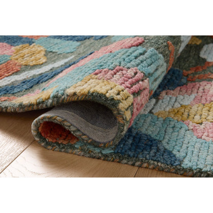 Tilly TIL-05 Rug by Loloi in green, multi. Made from 100% wool in a unique style.