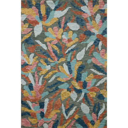 Tilly TIL-05 Rug by Loloi in green, multi. Made from 100% wool in a unique style.