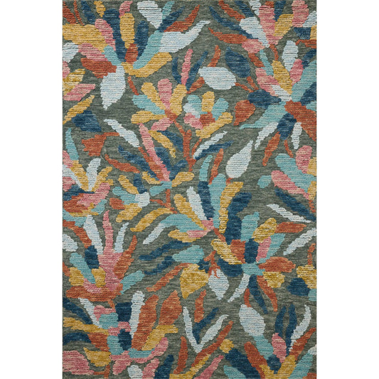 Tilly TIL-05 Rug by Loloi in green, multi. Made from 100% wool in a unique style.