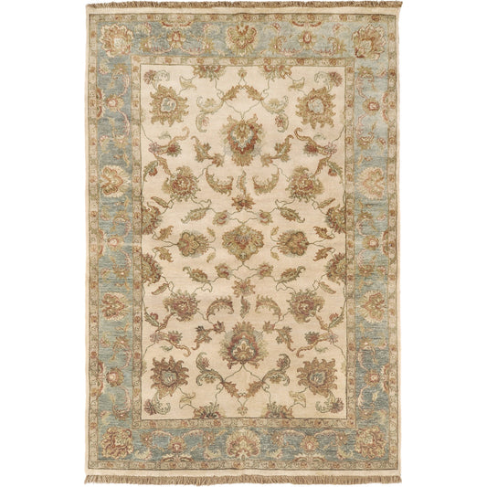 Timeless Rug - 1636 by Surya in light beige, seafoam, light gray, dusty sage, light sage, mustard. Made from 100% new zealand hard twist wool in a unique style.