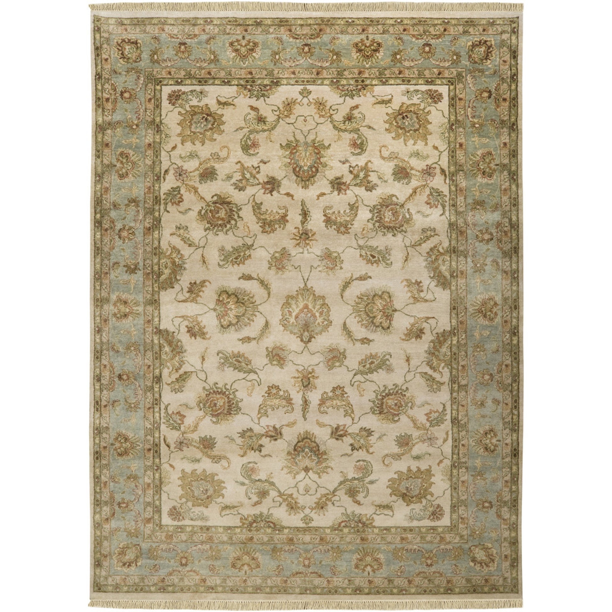 Timeless Rug - 1636 by Surya in light beige, seafoam, light gray, dusty sage, light sage, mustard. Made from 100% new zealand hard twist wool in a unique style.