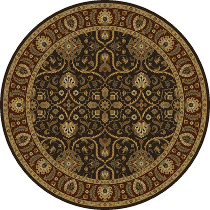 Timeless Rug - 1637 by Surya in light brown, burnt orange, medium brown, sky blue, dark brown. Made from 100% new zealand hard twist wool in a unique style.