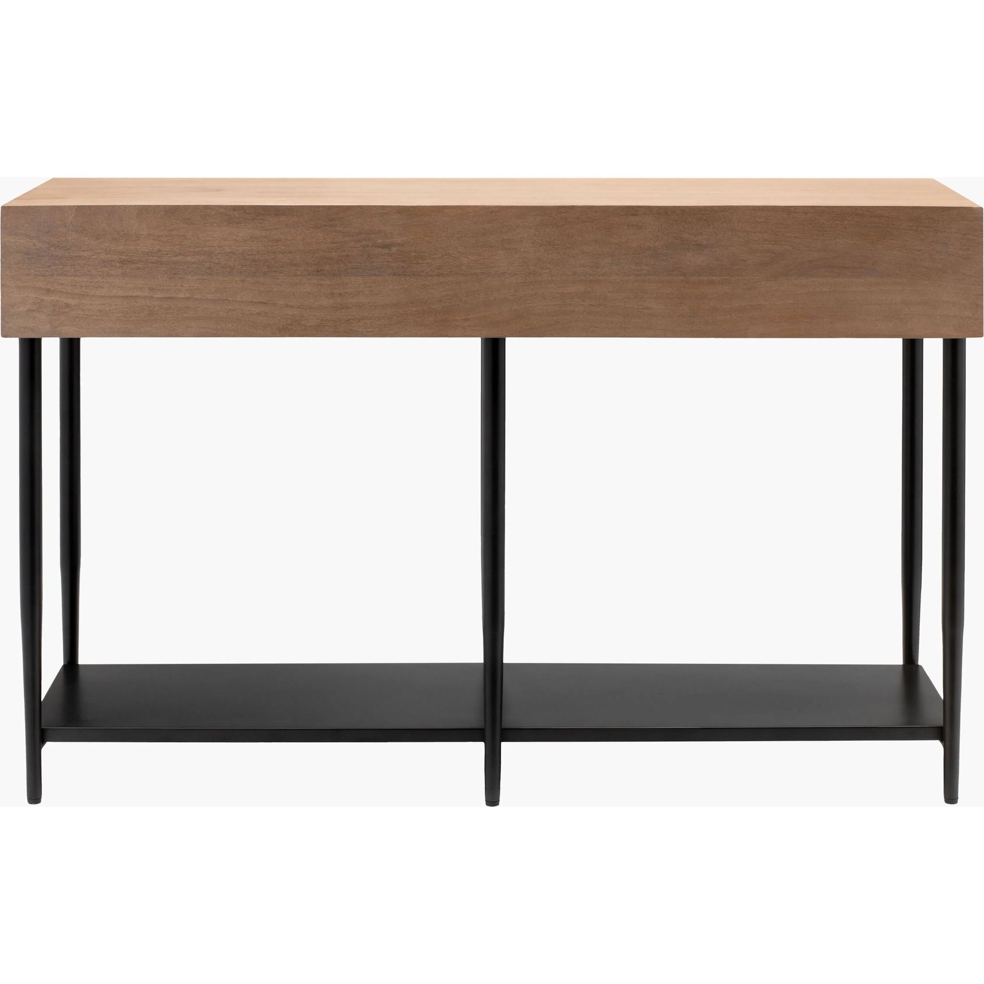 Timo 541126 Furniture by Surya in top: brown; base: black and powder coatednatural. Made from mango wood, iron in a transitional style.