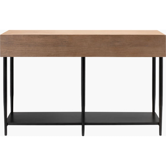 Timo 541126 Furniture by Surya in top: brown; base: black and powder coatednatural. Made from mango wood, iron in a unique style.