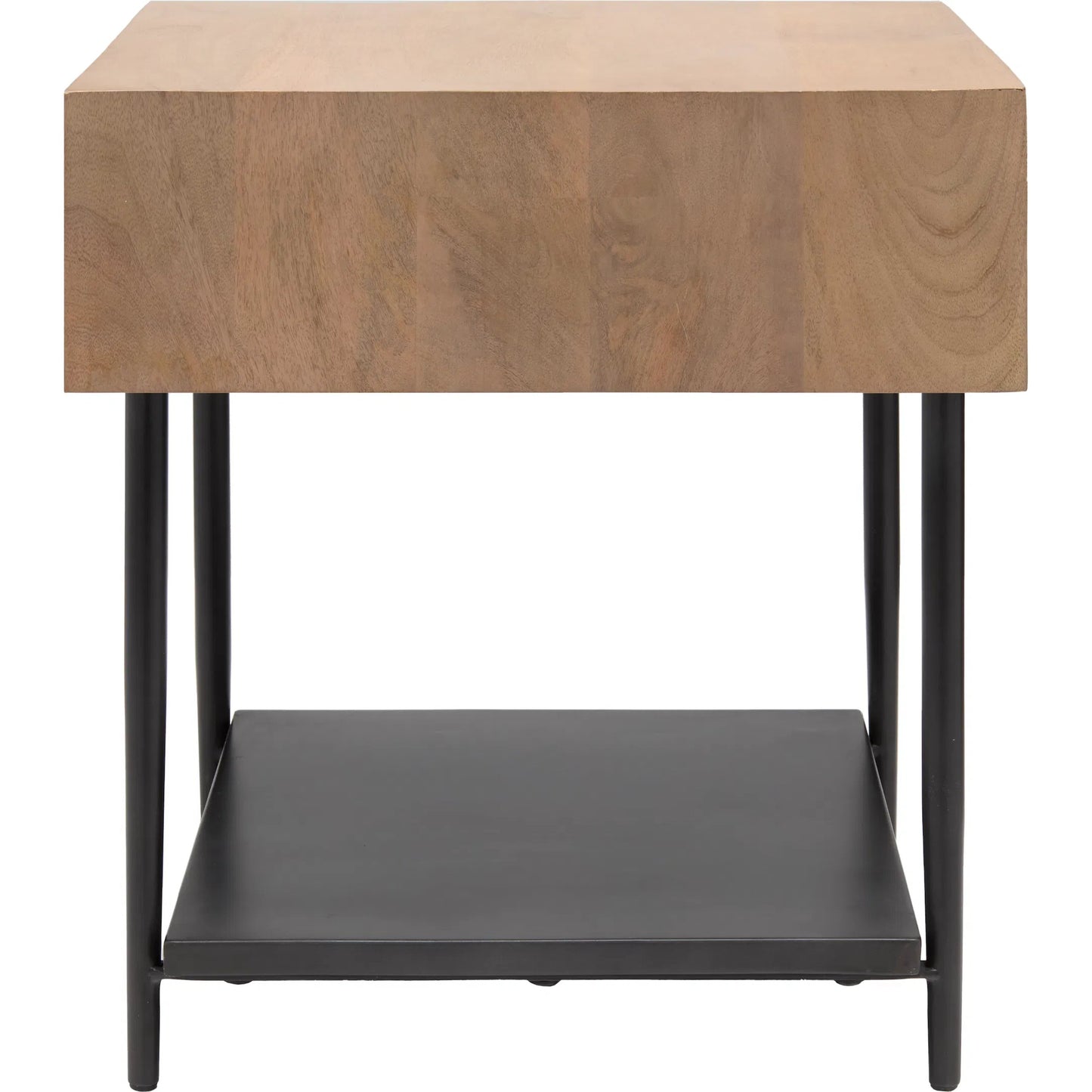 001 SI-2244531 | Primary Silo | Timo End Table 541129 by Surya in top: brown; base: black and powder coatednatural. Made from mango wood, iron in a modern style.