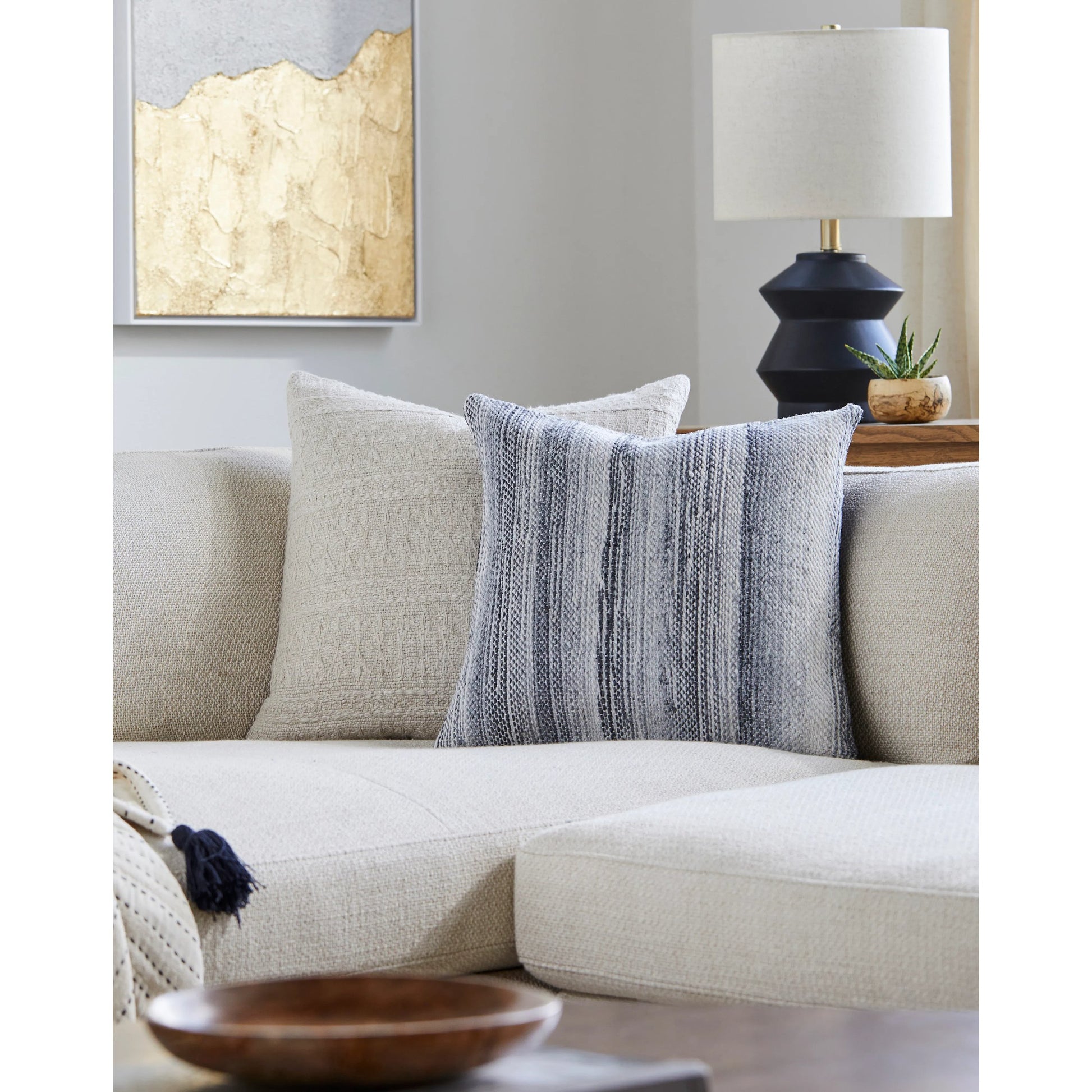 Terrain Pillow - 528003 by Surya. Made from front: 100% recycled pet yarn, back: 100% polyester in a modern style.