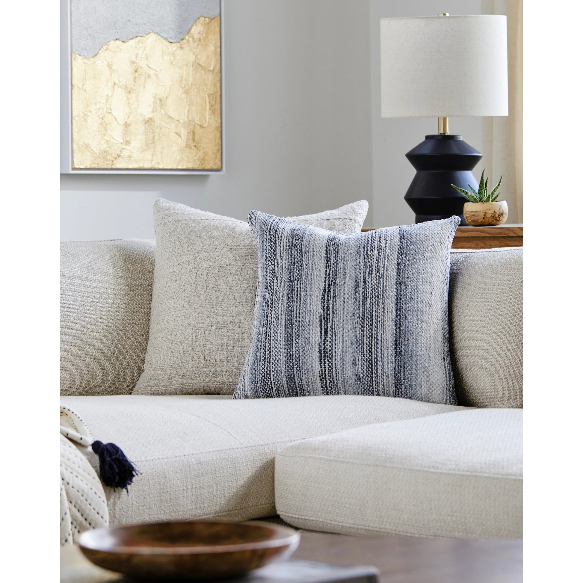 Terrain Pillow - 528003 by Surya. Made from front: 100% recycled pet yarn, back: 100% polyester in a modern style.