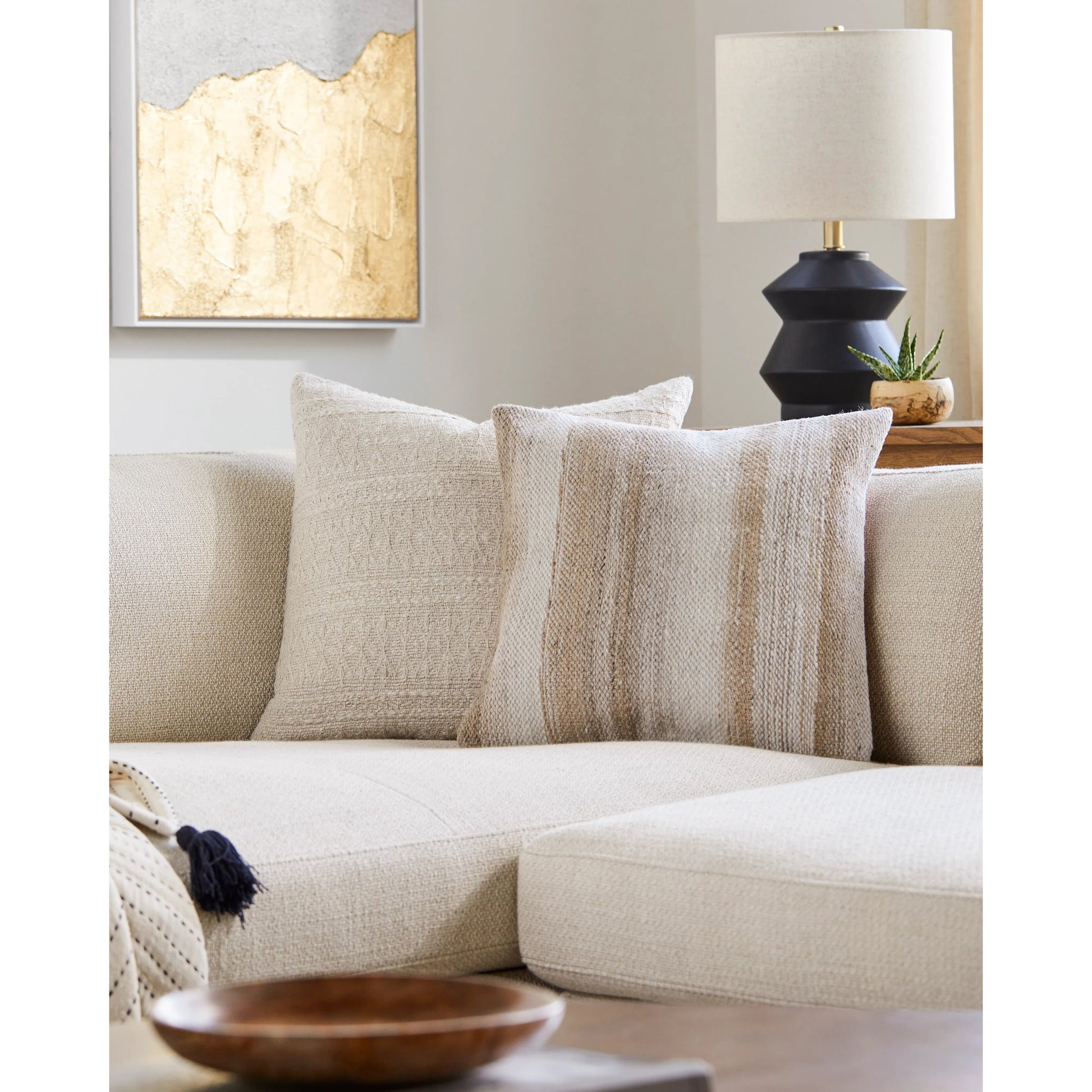 Terrain Pillow - 528003 by Surya. Made from front: 100% recycled pet yarn, back: 100% polyester in a modern style.