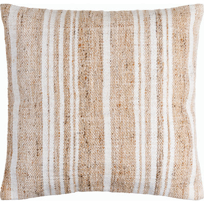 Terrain Accent Pillow - 533820 by Surya in tan, off-white. Made from recycled pet yarn, polyester in a modern style.