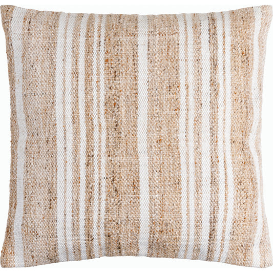 Terrain Accent Pillow - 533820 by Surya in tan, off-white. Made from recycled pet yarn, polyester in a modern style.