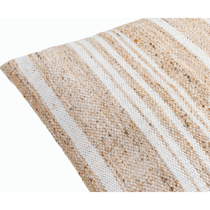 Terrain Accent Pillow - 533820 by Surya in tan, off-white. Made from recycled pet yarn, polyester in a modern style.