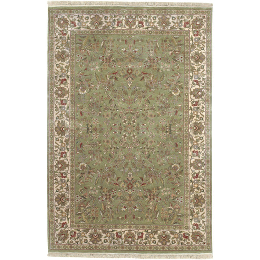 Taj Mahal Rug - 12091 by Surya in olive, beige, light olive, medium brown, brown. Made from 100% semi-worsted new zealand wool in a unique style.