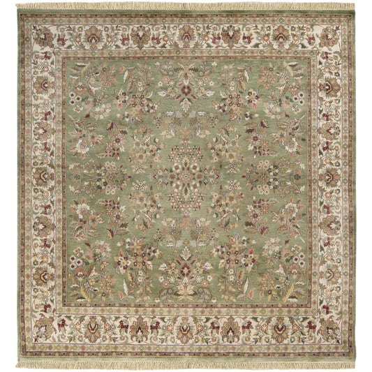 Taj Mahal Rug - 12091 by Surya in olive, beige, light olive, medium brown, brown. Made from 100% semi-worsted new zealand wool in a unique style.