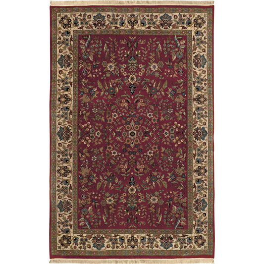 Taj Mahal Rug - 1026 by Surya in red. Made from 100% semi-worsted new zealand wool in a unique style.