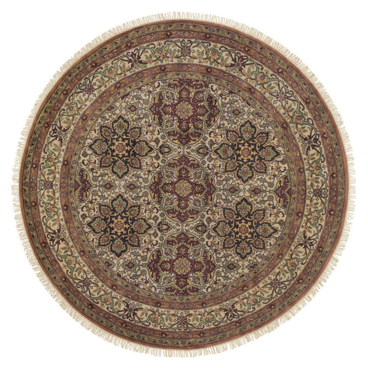 Taj Mahal Rug - 12094 by Surya in light brown, brown, amber, mustard, olive. Made from 100% semi-worsted new zealand wool in a unique style.