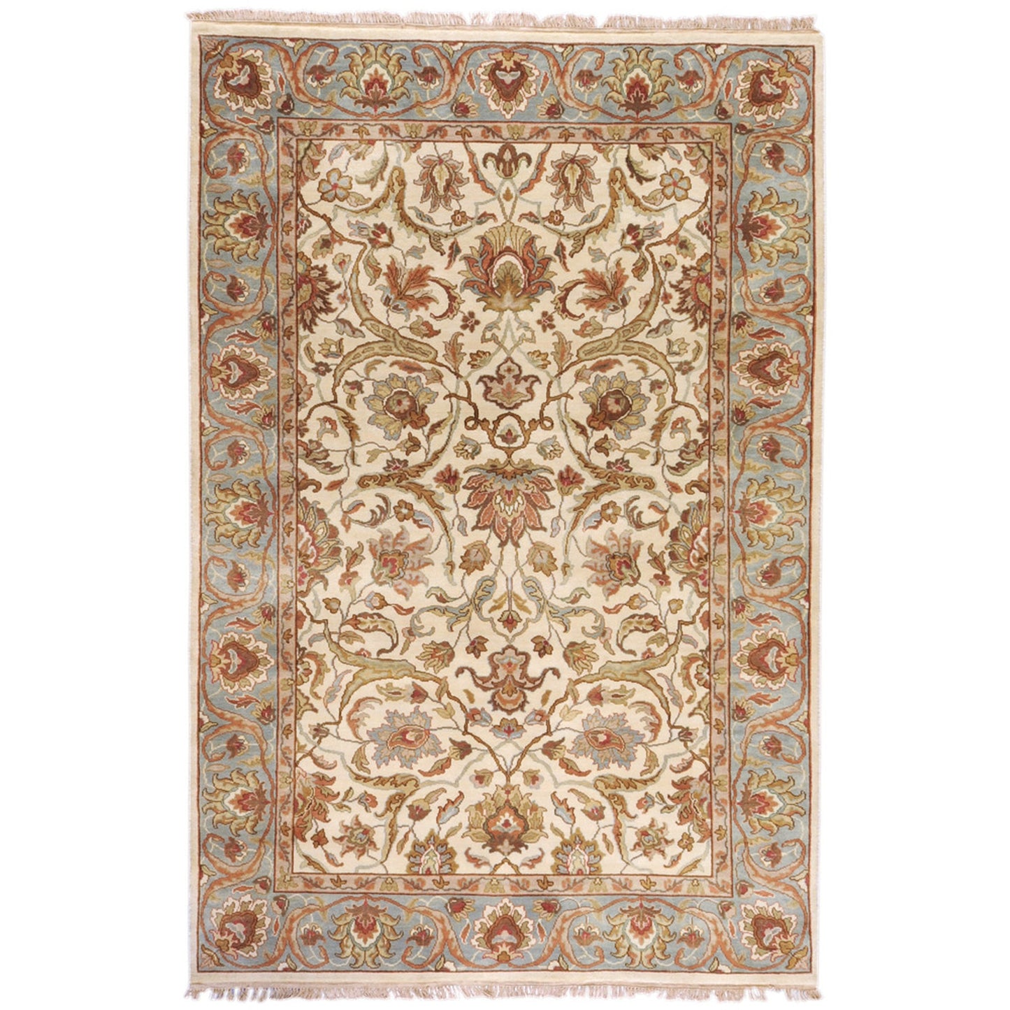001 18576-3423,18576-3424 | Primary Silo | Taj Mahal Rug - 1614 by Surya in light beige, sage, tan, brown, olive, ice blue. Made from 100% semi-worsted new zealand wool in a unique style.