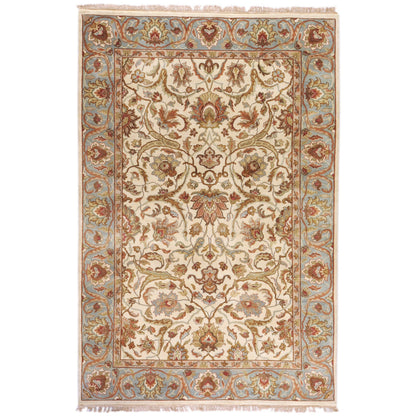 Taj Mahal Rug - 1614 by Surya in light beige, sage, tan, brown, olive, ice blue. Made from 100% semi-worsted new zealand wool in a unique style.