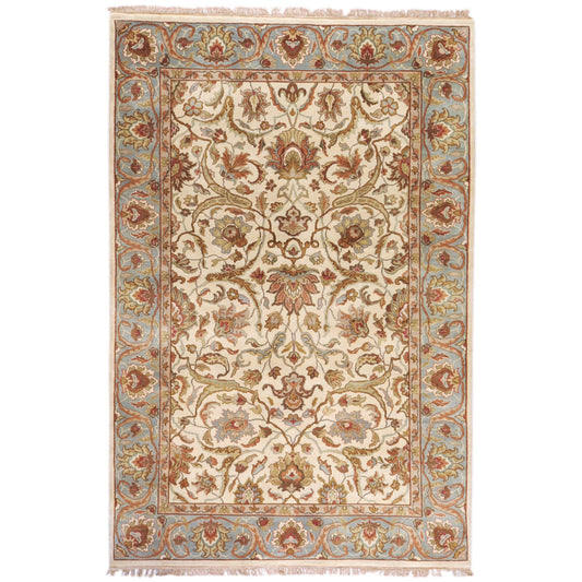 Taj Mahal Rug - 1614 by Surya in cream, sage. Made from 100% semi-worsted new zealand wool in a unique style.
