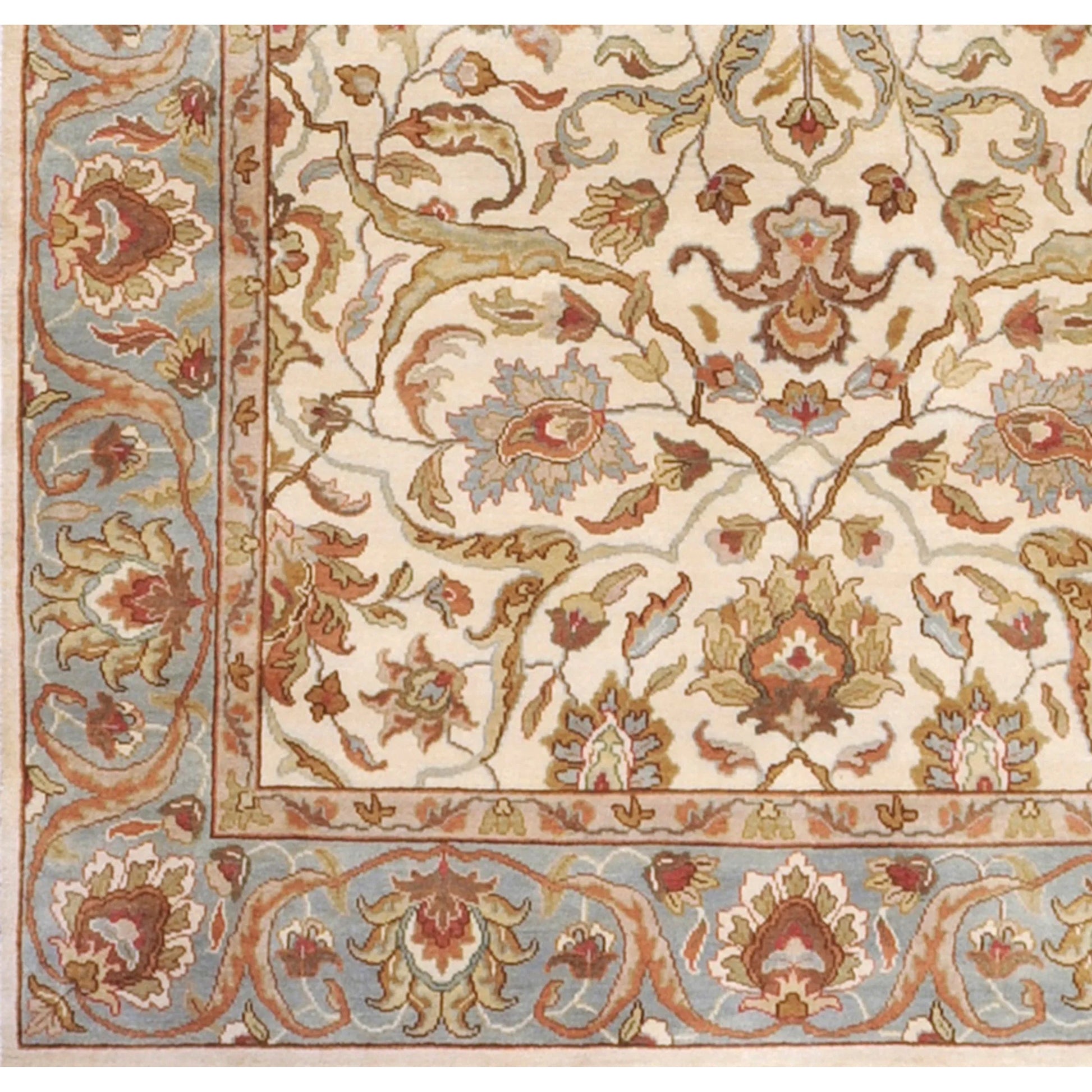 Taj Mahal Rug - 1614 by Surya in light beige, sage, tan, brown, olive, ice blue. Made from 100% semi-worsted new zealand wool in a unique style.