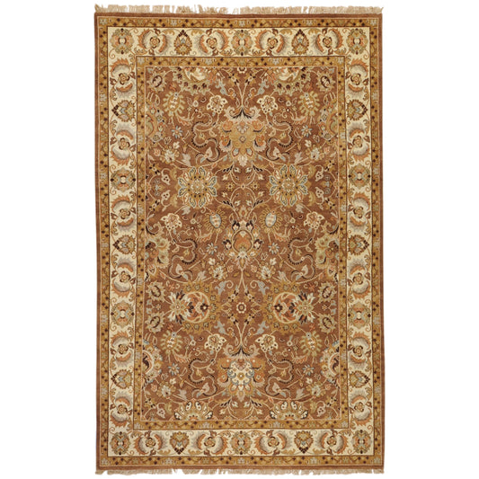Taj Mahal Rug - 12098 by Surya in brown. Made from 100% semi-worsted new zealand wool in a unique style.
