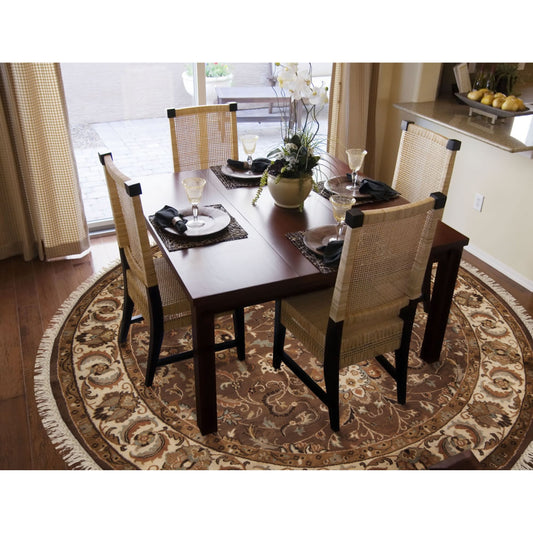 Taj Mahal Rug - 12098 by Surya in light brown. Made from 100% semi-worsted new zealand wool in a unique style.