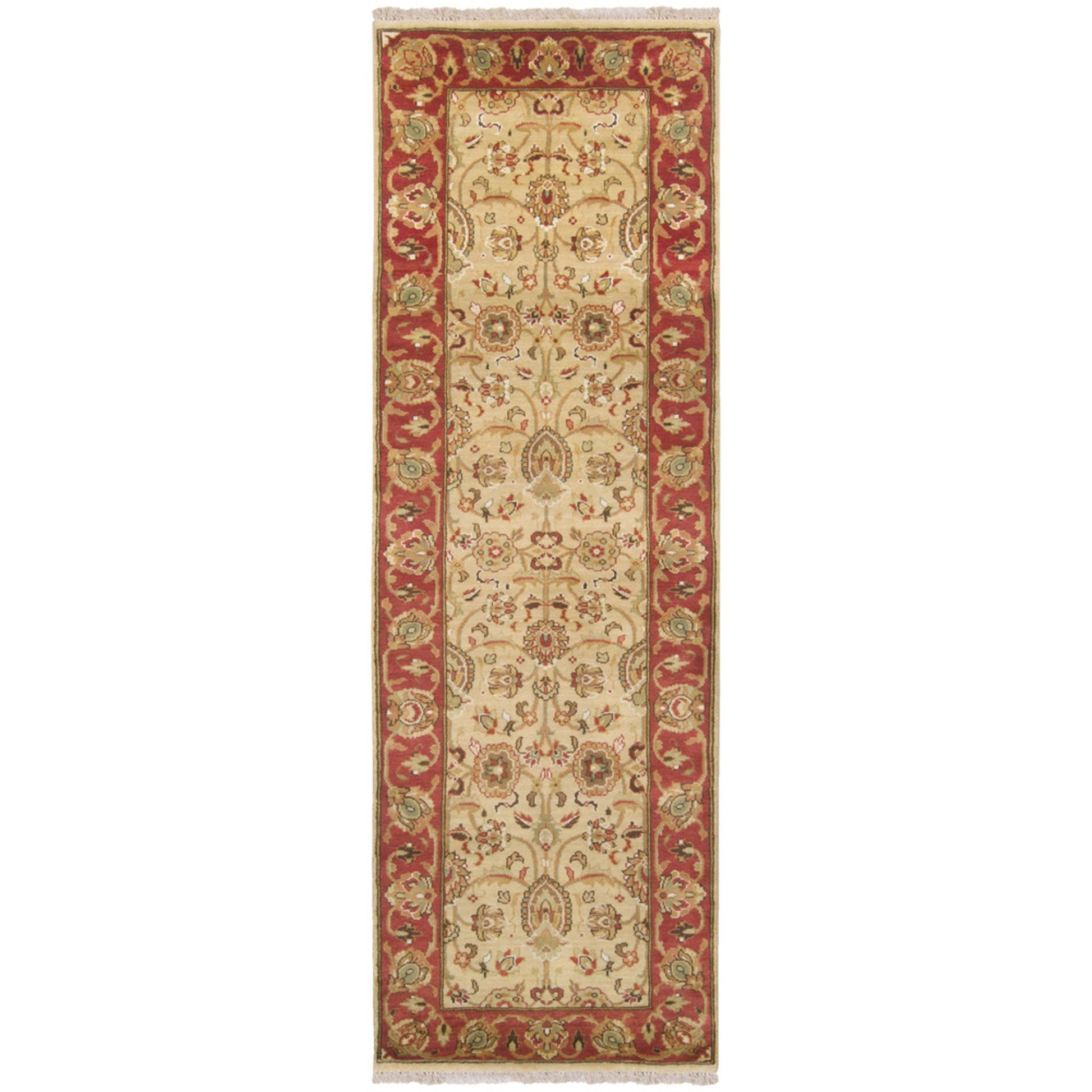 Taj Mahal Rug - 12099 by Surya in tan, rust, medium brown, olive, dark brown, light beige. Made from 100% semi-worsted new zealand wool in a unique style.